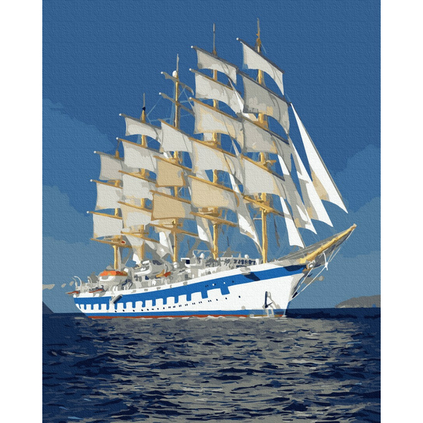 Картина по номерам Кораблі, автомобілі та літаки - Вітрильник
