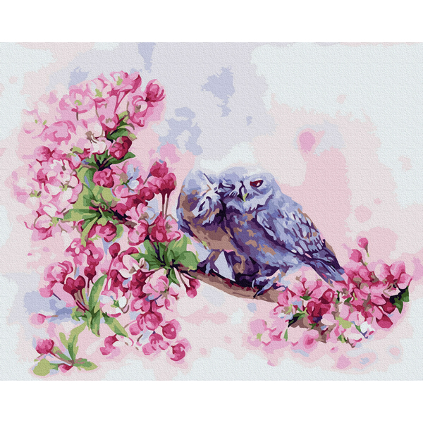 Картина по номерам Тварини, птахи та риби - Закохані совушки