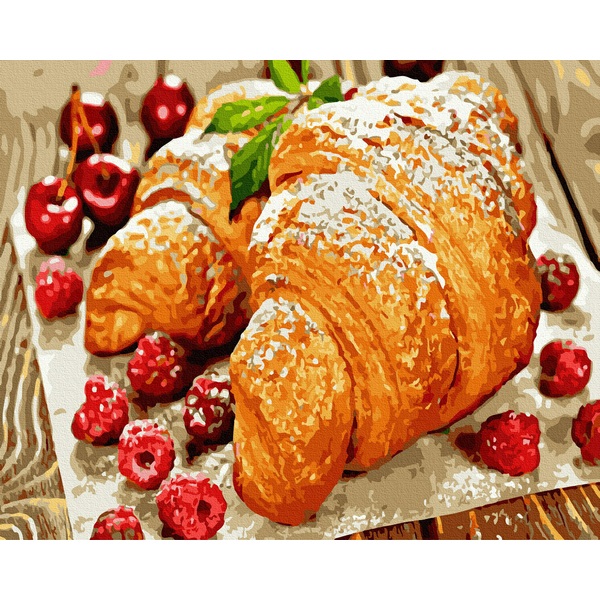 Картина по номерам Натюрморти - Хрусткі круасани