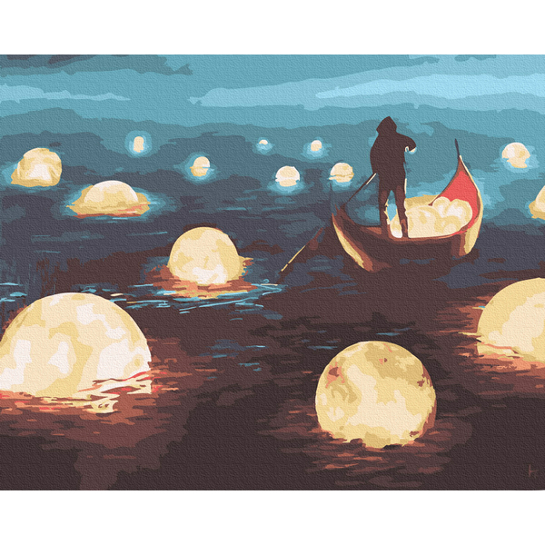 Картина по номерам Природа - Місячна прогулянка