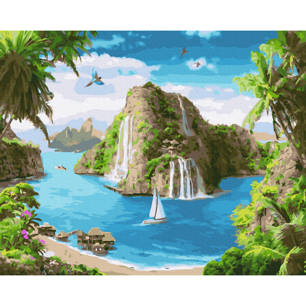 Картина по номерам Природа - Тропічна гавань