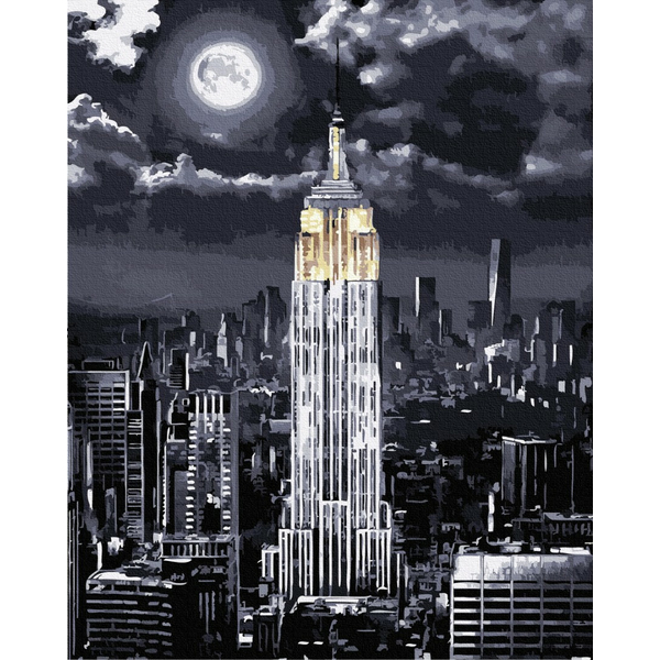 Картина по номерам Города - Нічний бізнес-центр