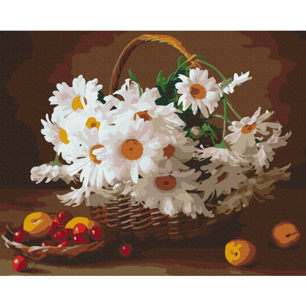 Картина по номерам Квіти - Полевые ромашки