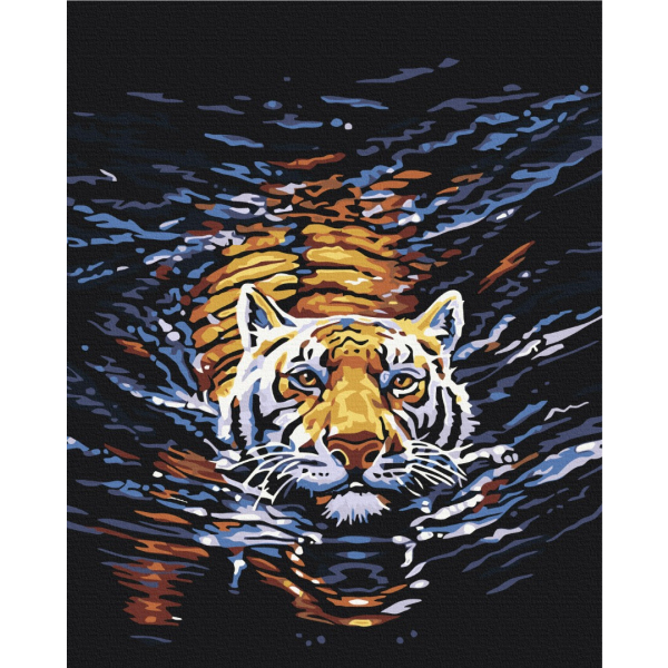 Картина по номерам Тварини, птахи та риби - Тигр плавець