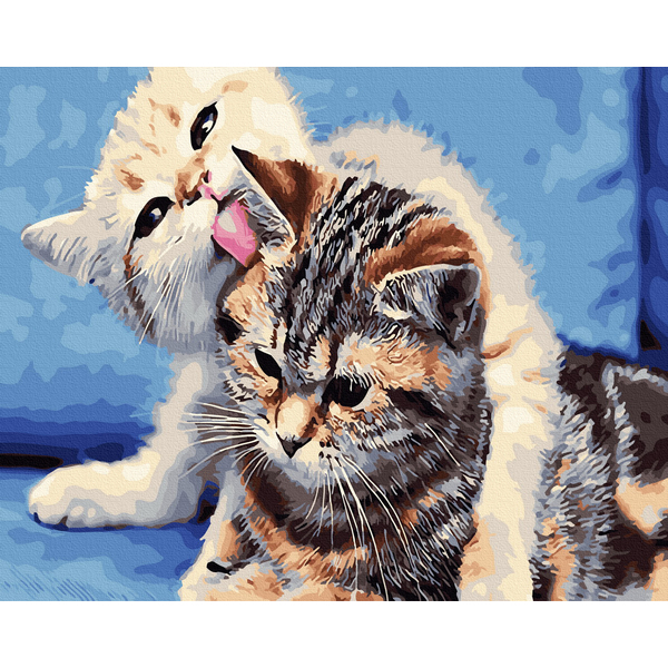 Картина по номерам Тварини, птахи та риби - Грайливі кошенята