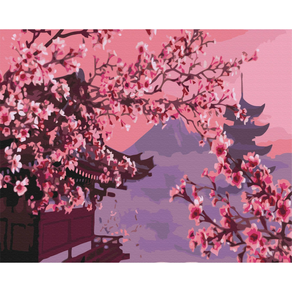 Картина по номерам Пейзажі - Сакура в Японії