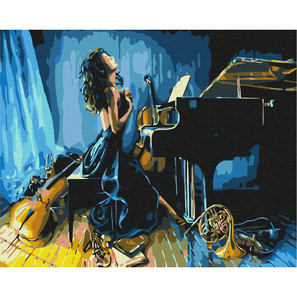 Картина по номерам Люди на картинах - Музична муза