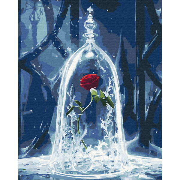 Картина по номерам Квіти - Зимова троянда