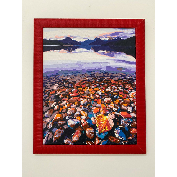 Багетні рами - Багетная рамка (красная рельефная 4,5 см) 40х50