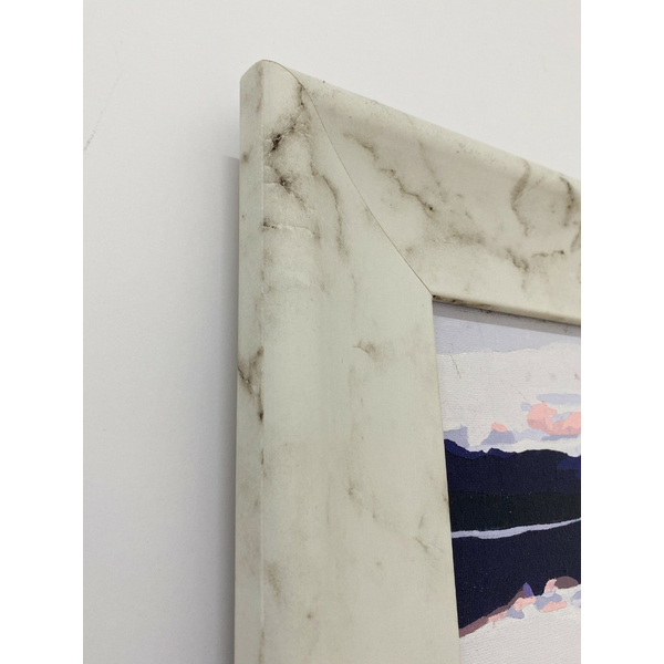 Багетні рами - Багетна рамка (білий мармур, 6,6 см) 40х50