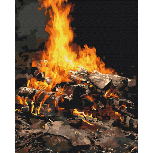 Картина по номерам Природа - Костёр