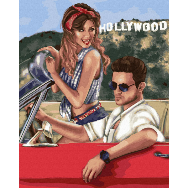 Картина по номерам Люди на картинах - Пара в Голлівуді
