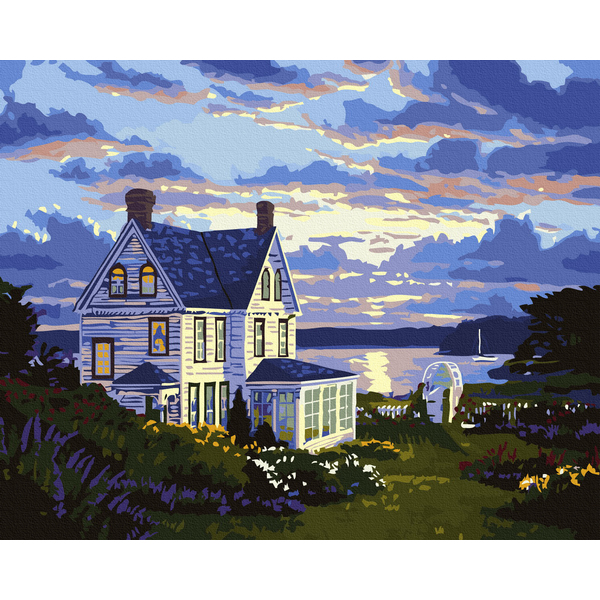 Картина по номерам Пейзажі - Будиночок біля моря