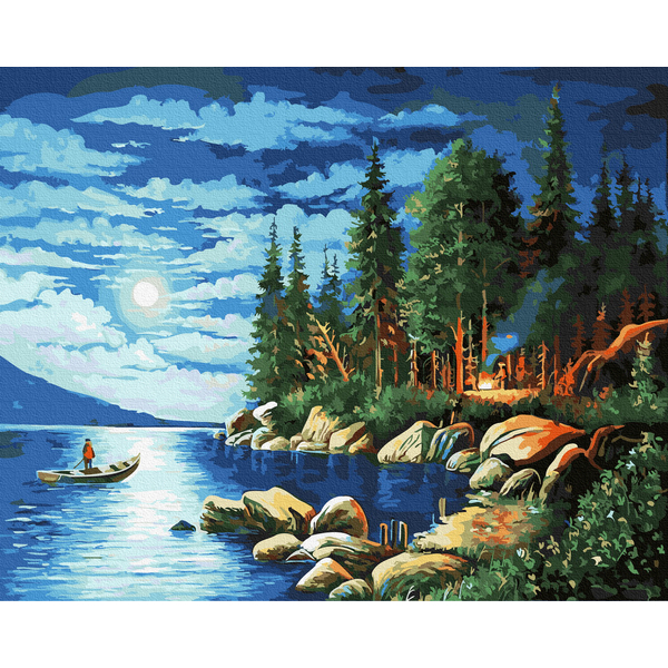 Картина по номерам Пейзажі - Нічна риболовля