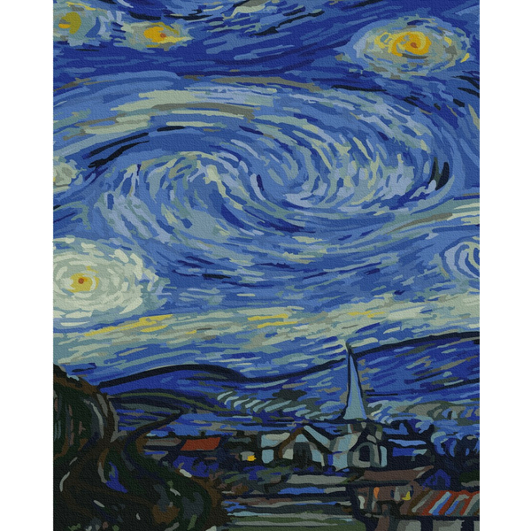 Картина по номерам Репродукції художників - Зоряна ніч. Ван Гог. Триптих 2