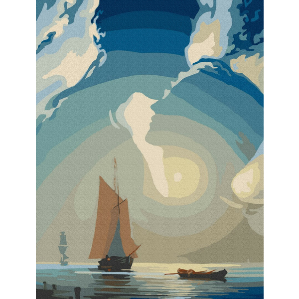 Картина по номерам Природа - Вітрило в небі