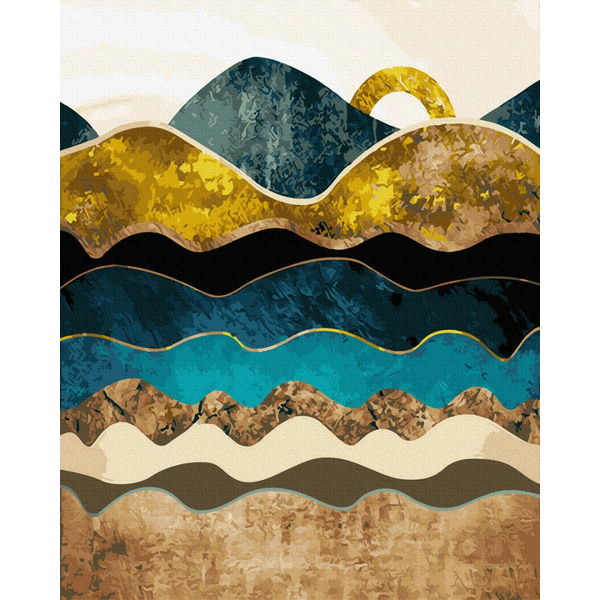 Картина по номерам Абстракції - Хвилясті гори