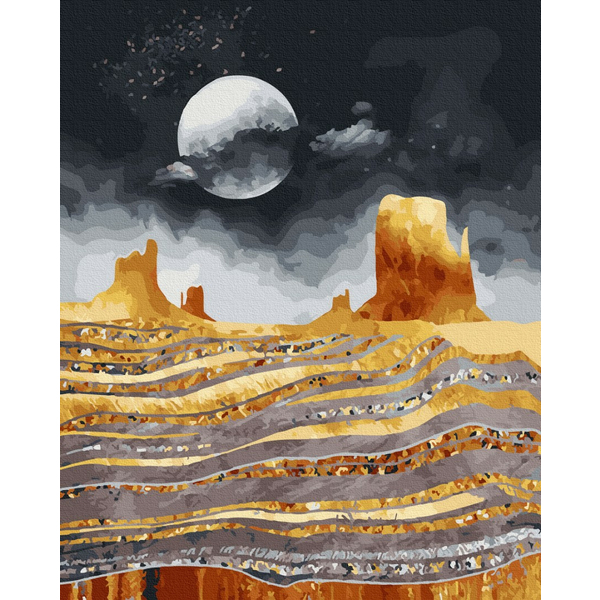 Картина по номерам Абстракції - Пустельний місяць