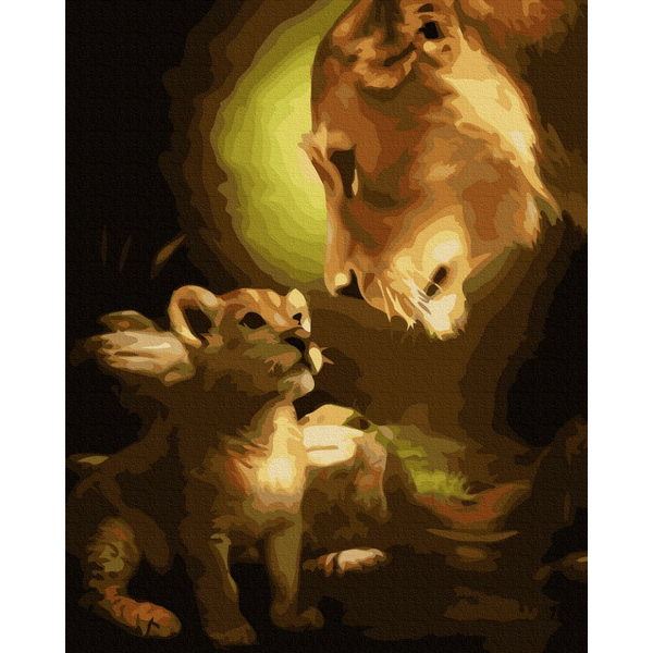 Картина по номерам Тварини, птахи та риби - Левині уроки