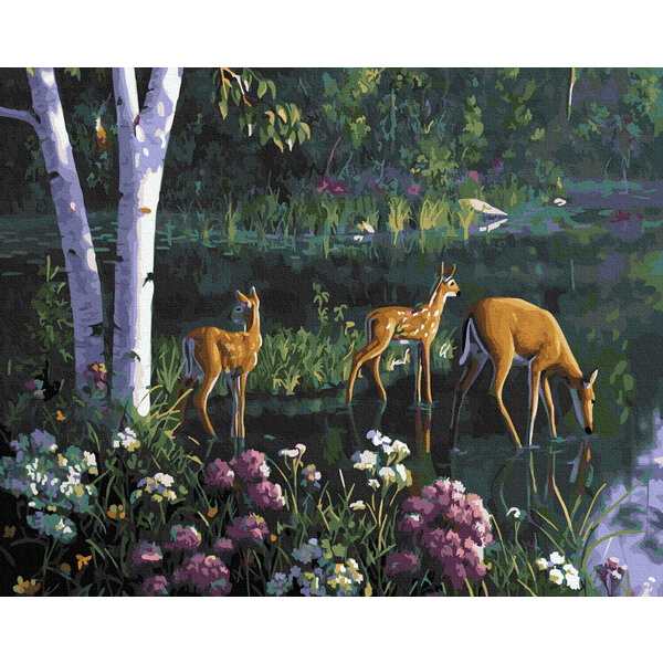 Картина по номерам Тварини, птахи та риби - Ранок лані