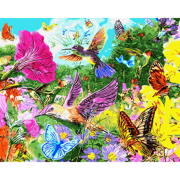 Картина по номерам Тварини, птахи та риби - Тропічний рай