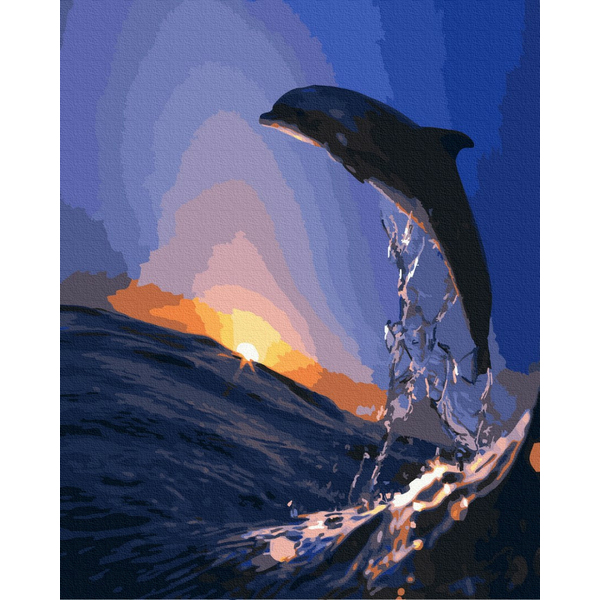 Картина по номерам Тварини, птахи та риби - Захід дельфіна