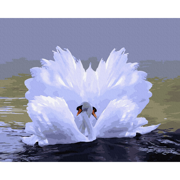 Картина по номерам Тварини, птахи та риби - Лебеді в коханні
