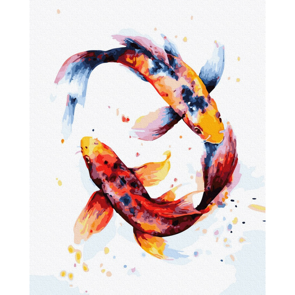 Картина по номерам Тварини, птахи та риби - Рибки в акварелі