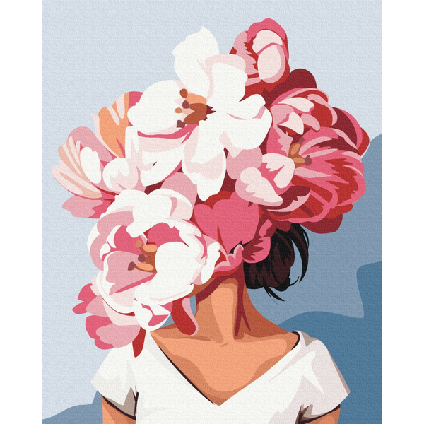 Картина по номерам Люди на картинах - Піони в блакиті