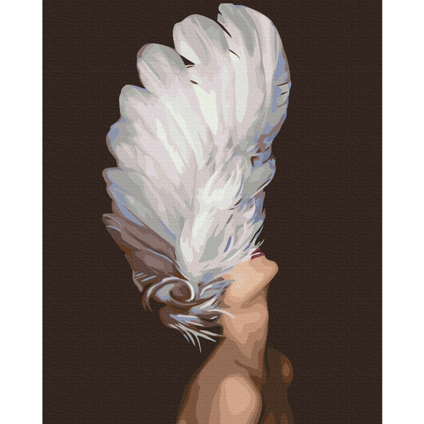 Картина по номерам Авторські колекції - Жінка в пір'ї