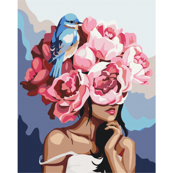 Картина по номерам Люди на картинах - Моя пташка в піонах