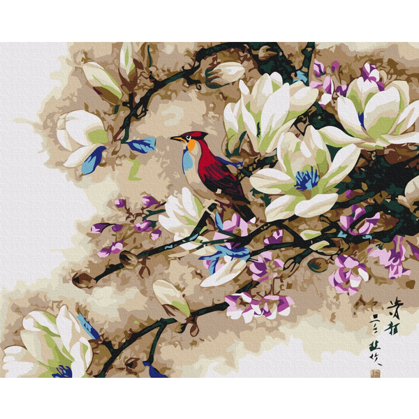 Картина по номерам Тварини, птахи та риби - Пение экзотической птицы