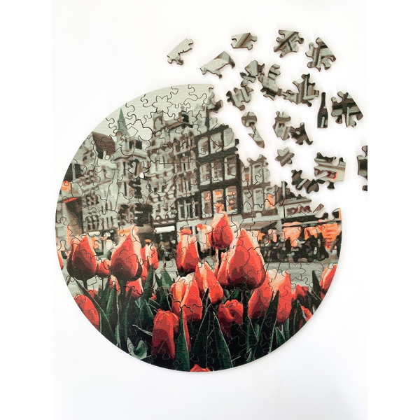 Дерев’яні пазли (281) - Тюльпани Амстердаму (Розмір S)