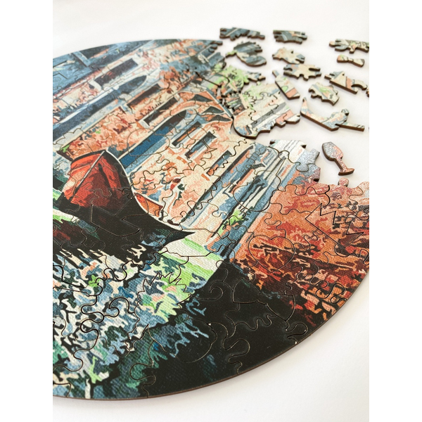 Дерев’яні пазли (281) - Гондола на каналі Венеції (Розмір M)