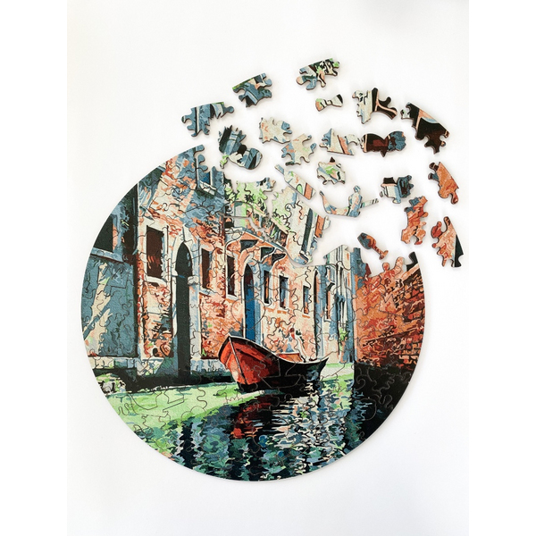 Дерев’яні пазли (281) - Гондола на каналі Венеції (Розмір L)