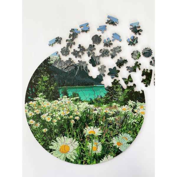 Дерев’яні пазли (281) - Ромашки біля гір (Розмір L)
