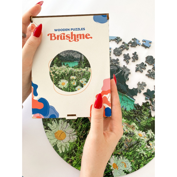 Дерев’яні пазли (281) - Ромашки біля гір (Розмір L)