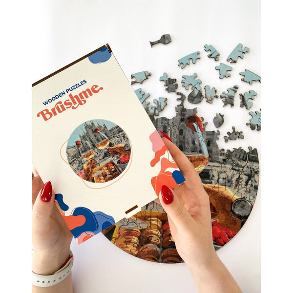 Дерев’яні пазли (281) - Сніданок в Мілані (Розмір S)