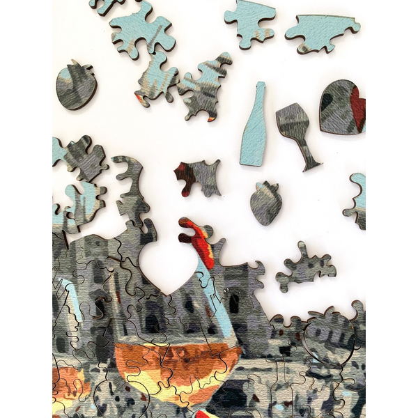 Дерев’яні пазли (281) - Сніданок в Мілані (Розмір L)