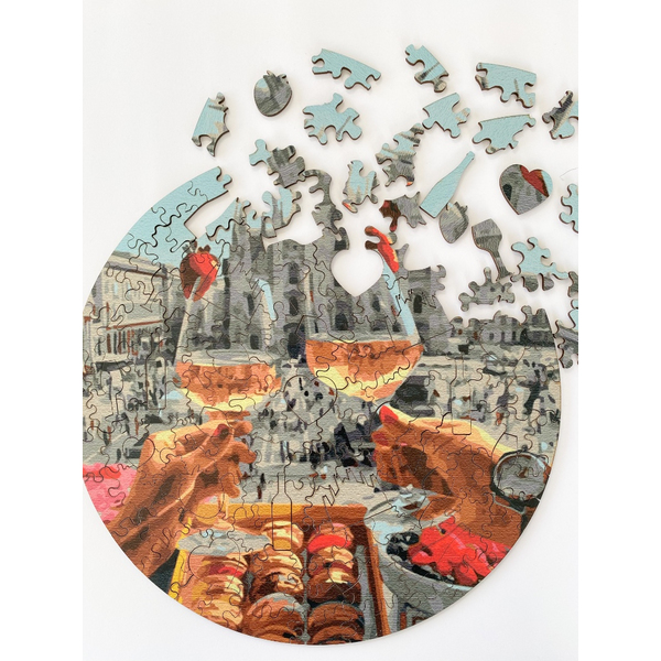 Дерев’яні пазли (281) - Сніданок в Мілані (Розмір L)