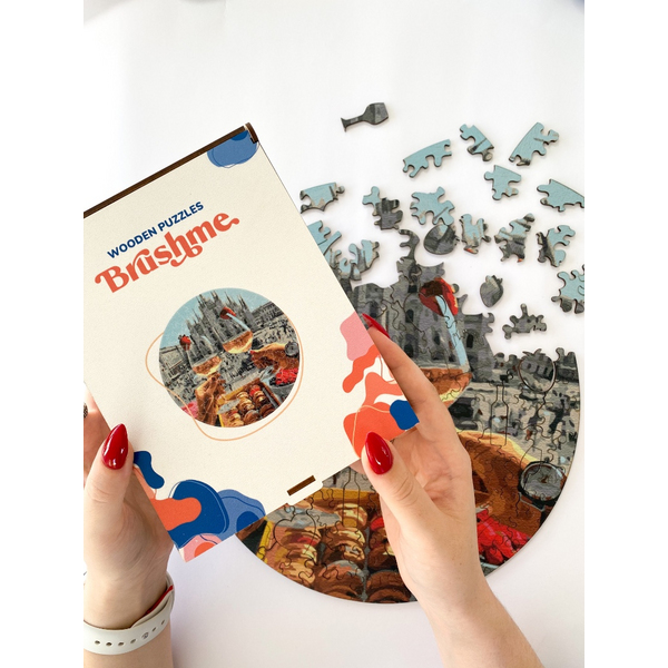 Дерев’яні пазли (281) - Сніданок в Мілані (Розмір L)