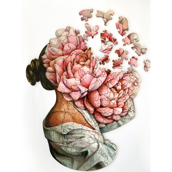 Дерев’яні пазли (281) - Загадка піонів (Розмір S)