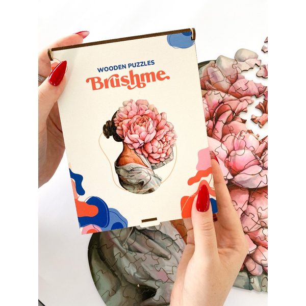 Дерев’яні пазли (281) - Загадка піонів (Розмір M)