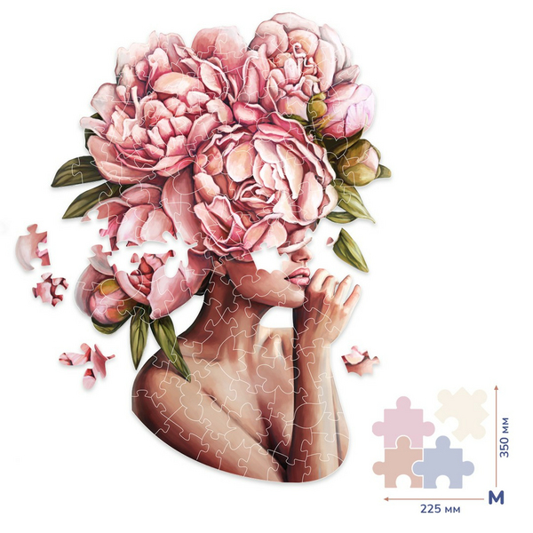 Дерев’яні пазли (281) - Дотик піонів (Розмір M)