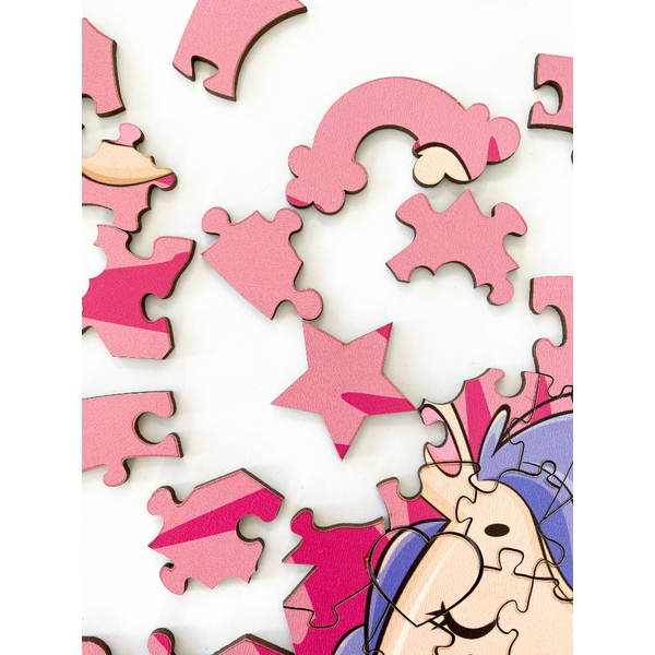 Дерев’яні пазли (281) - Єдиноріг з морозивом (Розмір L)