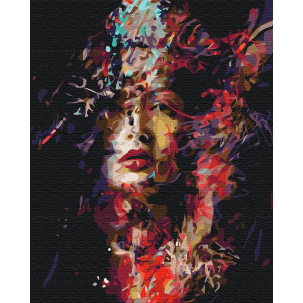 Картина по номерам Поп Арт - Дівчина контрастів