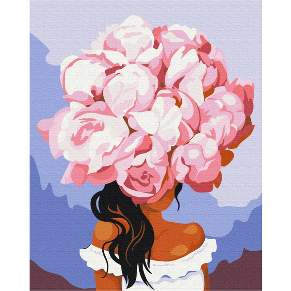 Картина по номерам Квіти - Кокетливі піони