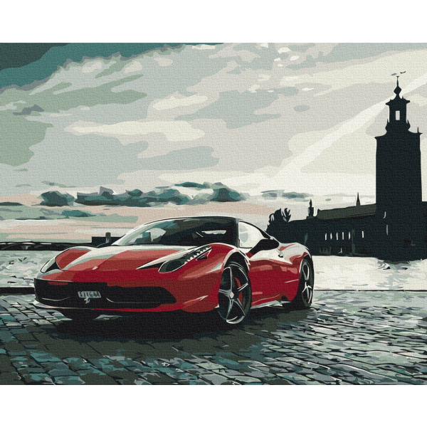 Картина по номерам Кораблі, автомобілі та літаки - Багровая скорость