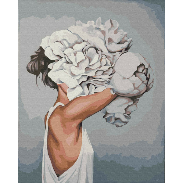 Картина по номерам Авторські колекції - Жінка в півоніях