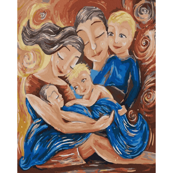 Картина по номерам Репродукції художників - Сім'я. Кеті Берггрен